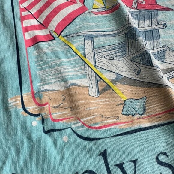 Simply Southern | Marine "Barefoot and Happy" T-shirt Tee | Size Extra Large - Picture 10 of 14